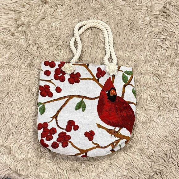 Cardinal zippered purse tote bag - Picture 1 of 5